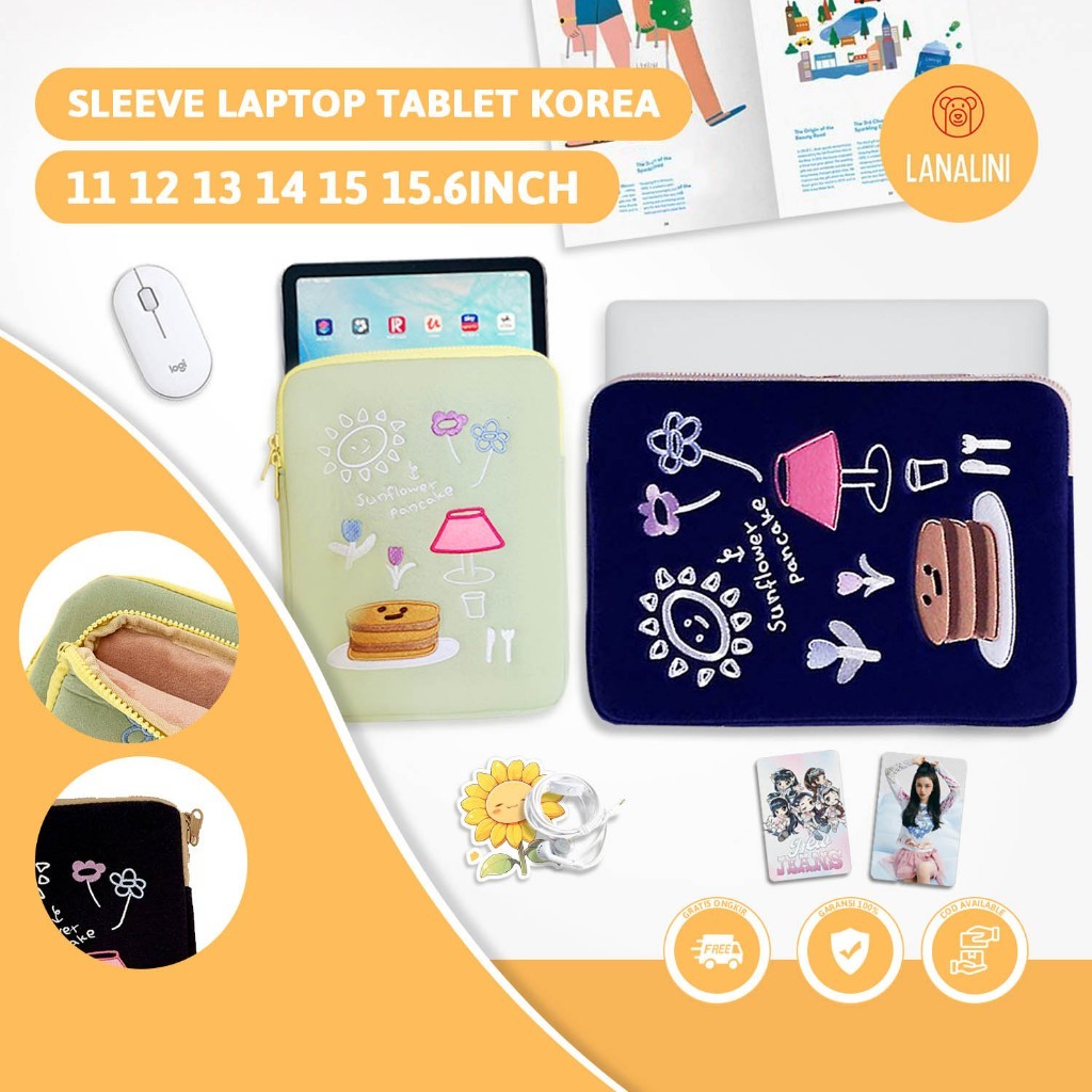 (wow03) Tas Laptop Sleeve Pouch Case Ipad Tab Tablet Macbook Air Pro M4 M3 M2 M1 Notebook Asus Acer 