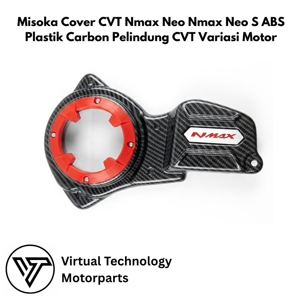 Misoka Cover CVT Nmax Neo Nmax Neo S ABS Plastik Carbon Pelindung CVT Variasi Motor