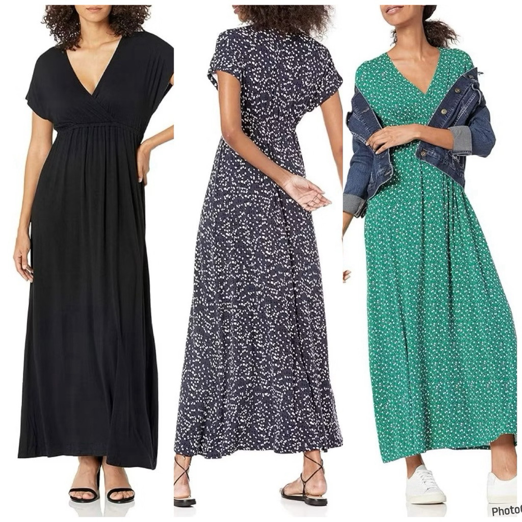 NIWASUMA Amazon Essentials Waisted Maxi Dress Up Big Size