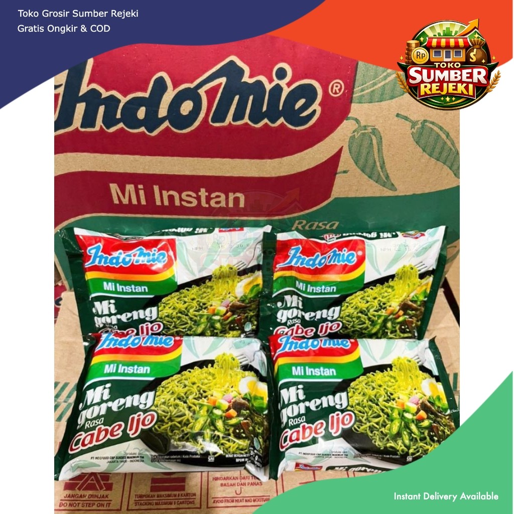 Indomie mie goreng rasa cabe ijo / 1 dus isi 40 pcs