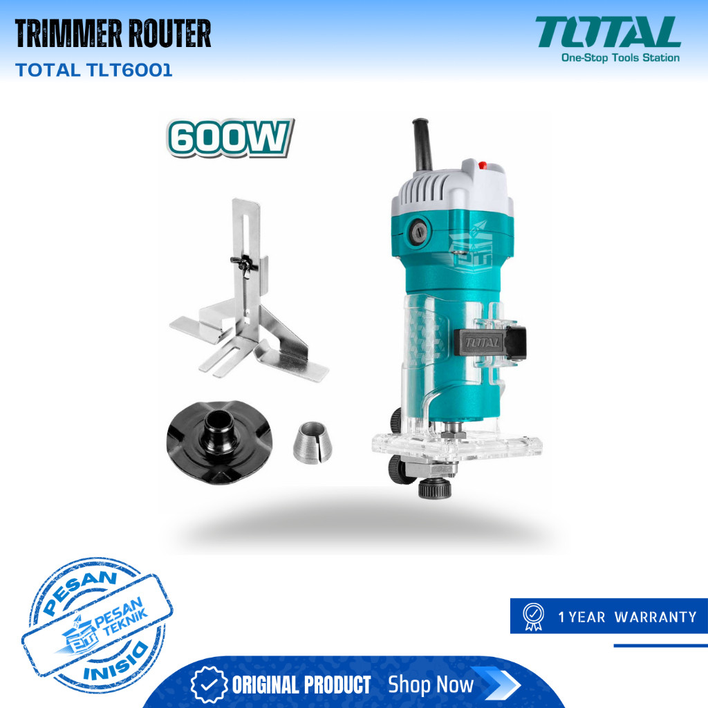 Mesin Profil Kayu Trimmer Router TOTAL TLT6001
