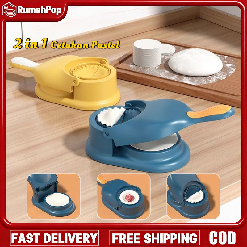 2 in 1 Cetakan Pastel Cetakan Cetakan Press Adonan Pangsit Pastel Gyoza Multifungsi Kitchen Gadget