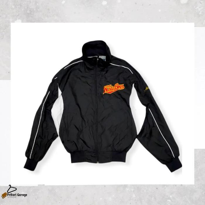 Windbreaker Tracktop Jacket Mizuno Baseball Color Block Black White