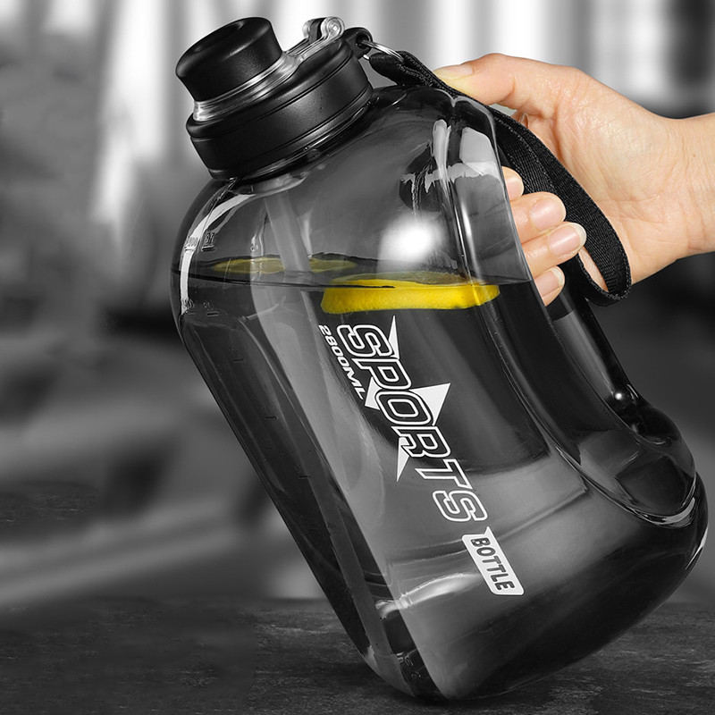 2800ML Sports Water Bottle Large-capacity Gym Fitness Kettle Big-belly Water Cup With Straw Outdoor 