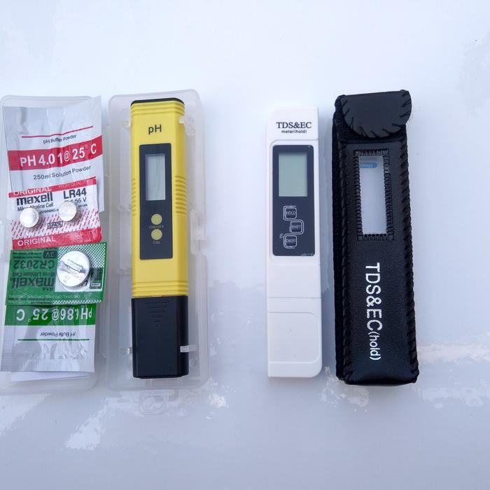 Hot Produk paket alat ukur air ph meter auto calibrate 0.01 dan tds ec meter  Terbaik dan Terlaris