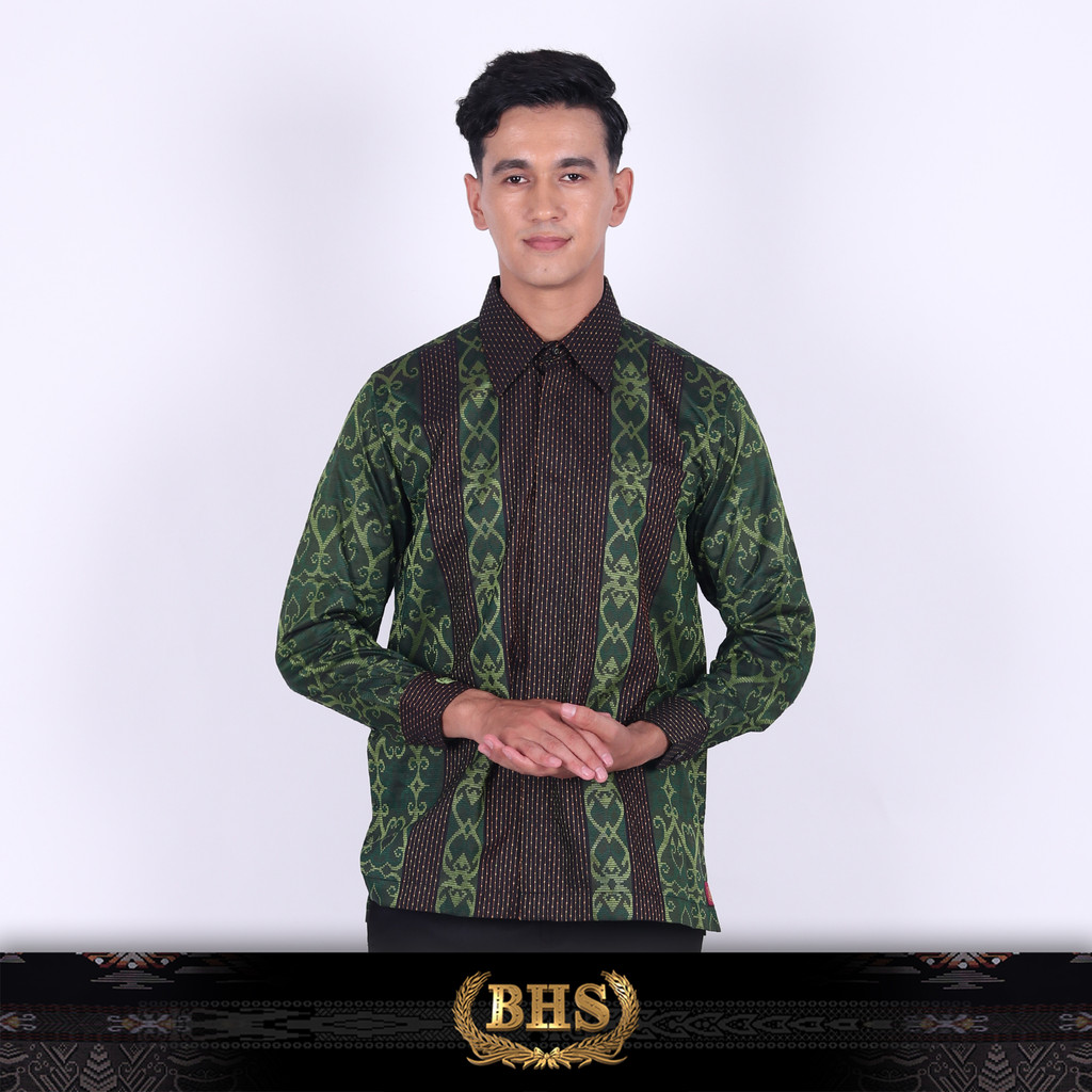 Baju Batik BHS Excellent Warna Hijau Olive
