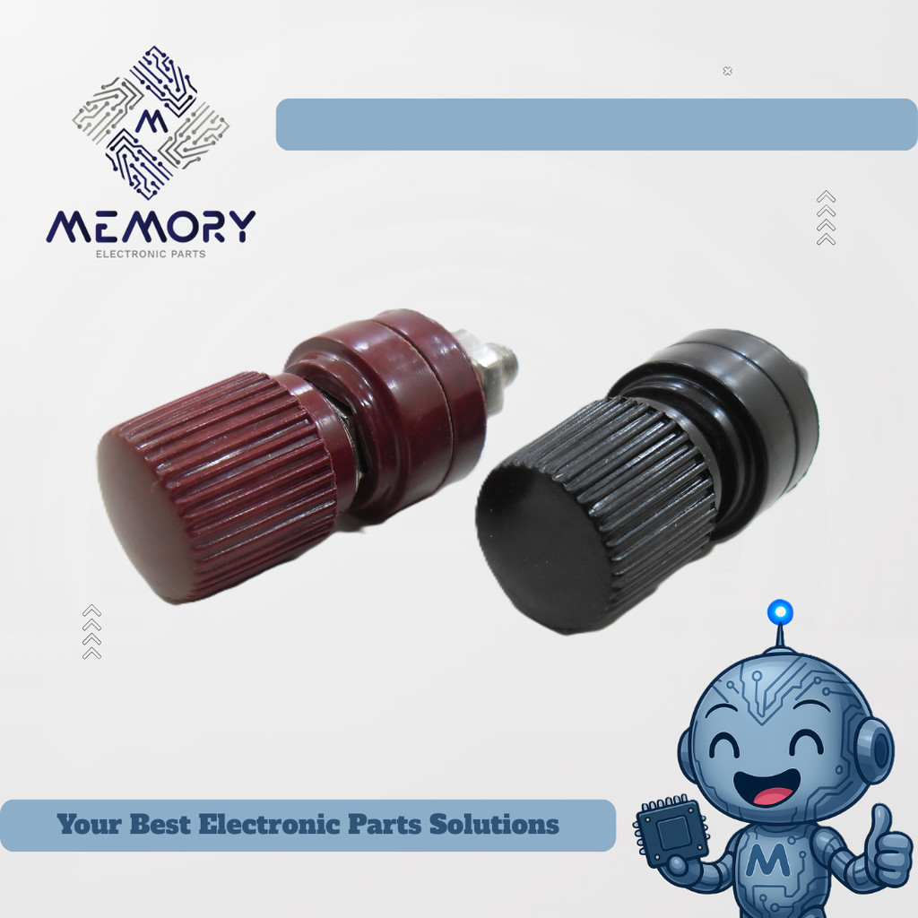 Binding Post 555 (sepasang merah hitam)