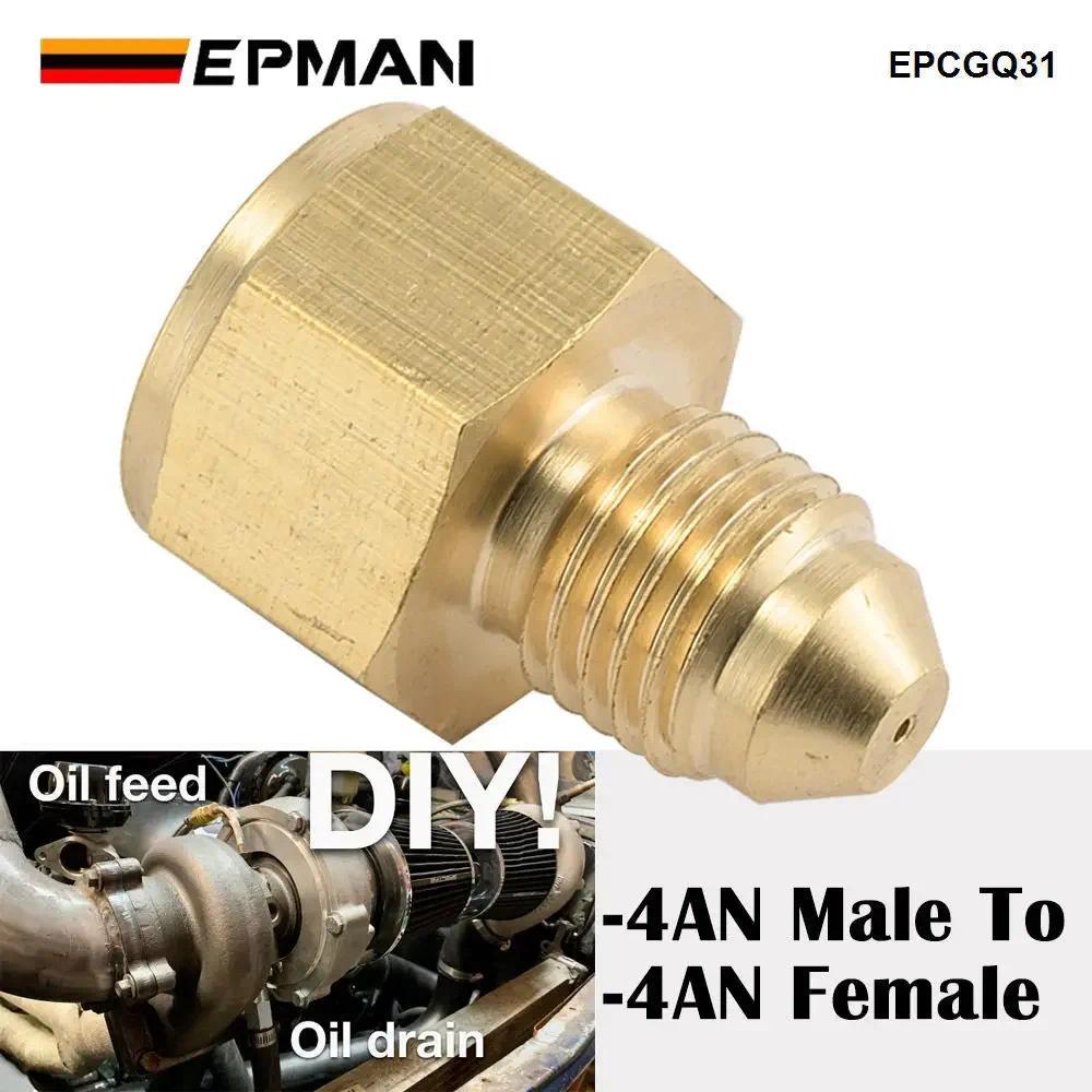 Brass AN4 Inline Turbo Oil Feed Inlet Restrictor Fitting -4AN Male To -4AN Female 0.035" EPCGQ31