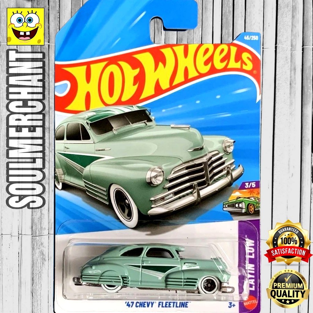 Hot Wheels 47 Chevy Fleetline Hijau Diecast Mobil Klasik