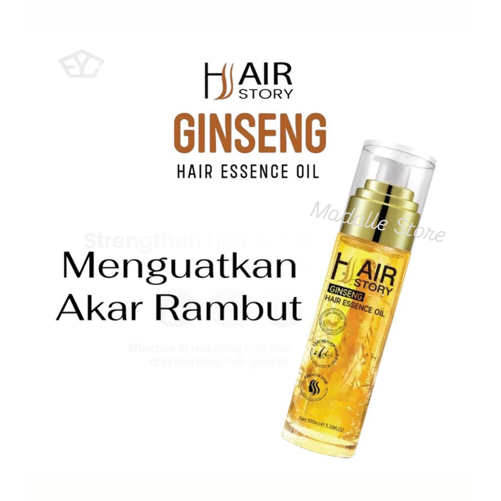 Hair Story - Ginseng Hair Essence Oil / Hair Tonic Ginseng / Toner Rambut Ginseng / Perawatan Rambut