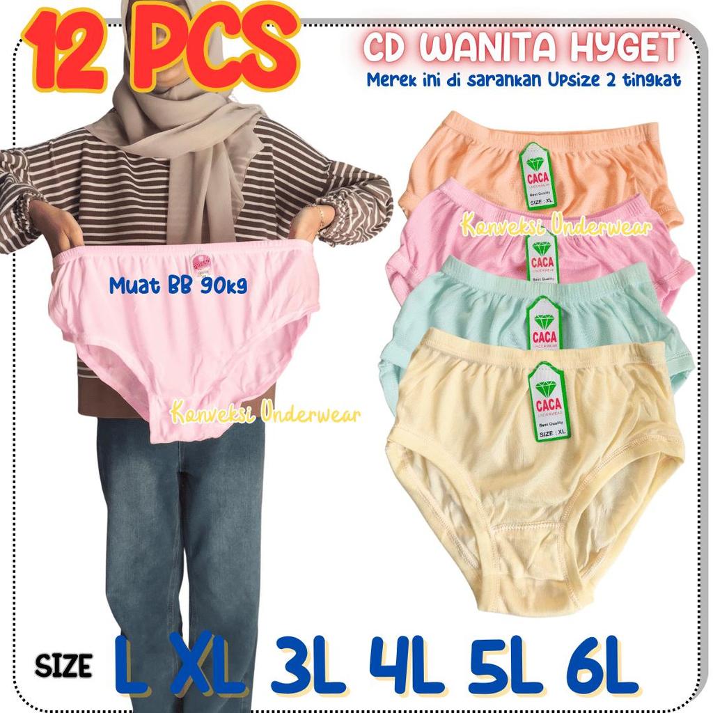 12 PCS CELANA DALAM WANITA JADUL CD ANAK REMAJA WANITA BAHAN HYGET READY STOCK