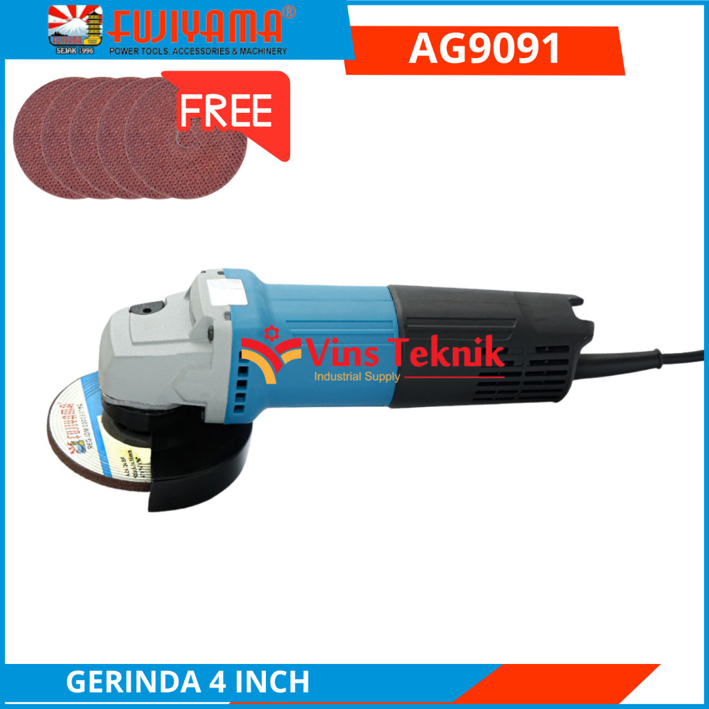 FUJIYAMA AG9091 Mesin gerinda tangan 4" FUJIYAMA AG 9091 AG9091