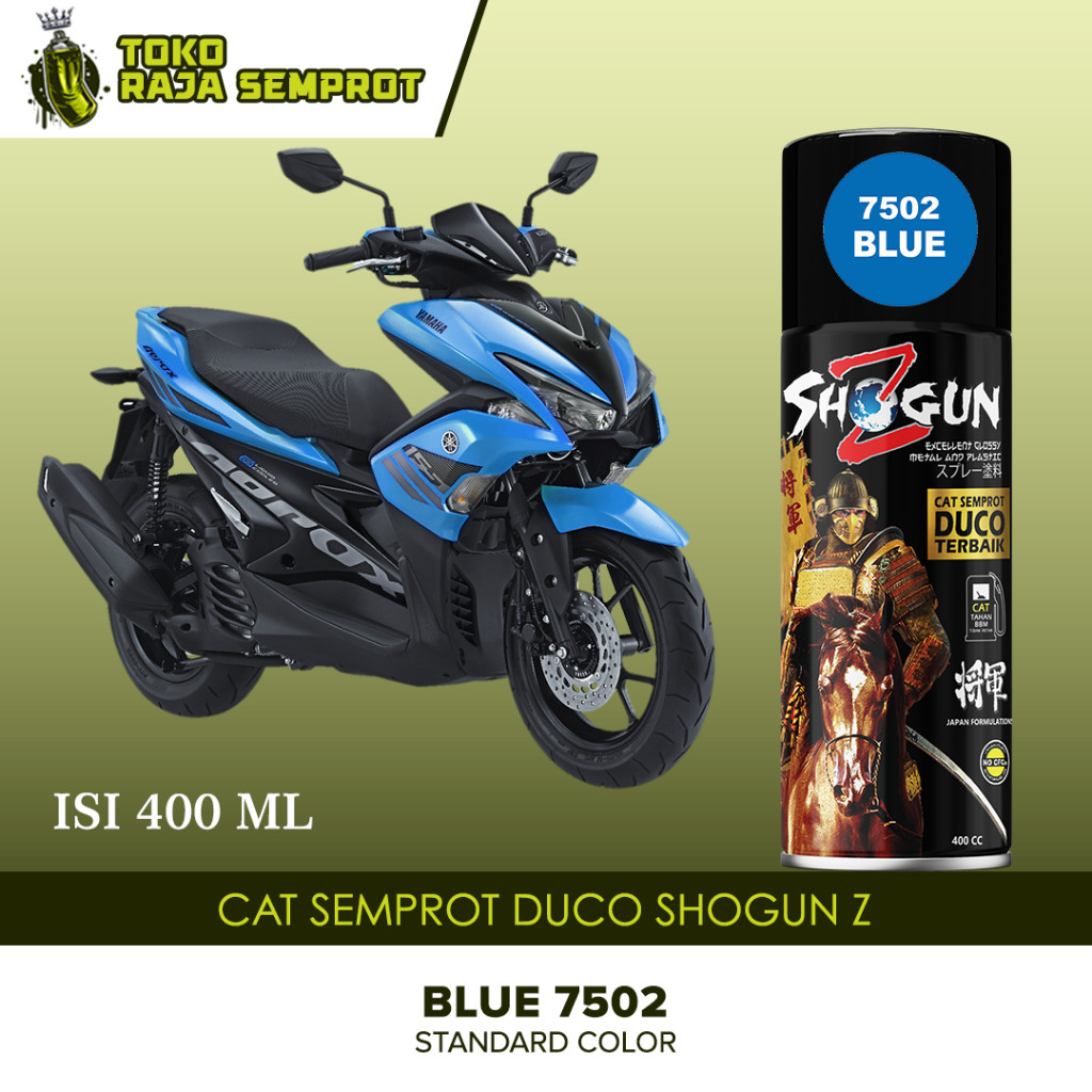 Cat Pilok Semprot Motor Pilox Warna Biru Standar Shogun Z Paint Duco Blue 7502 cat japan