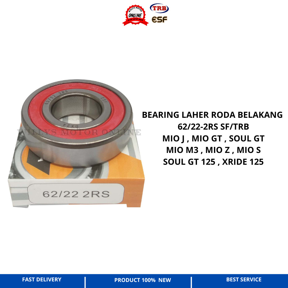 BEARING RODA BELAKANG MIO J MIO M3 SOUL GT 62/22 ESF&TRB LAHER RODA BELAKANG MIO J MIO GT MIO M3