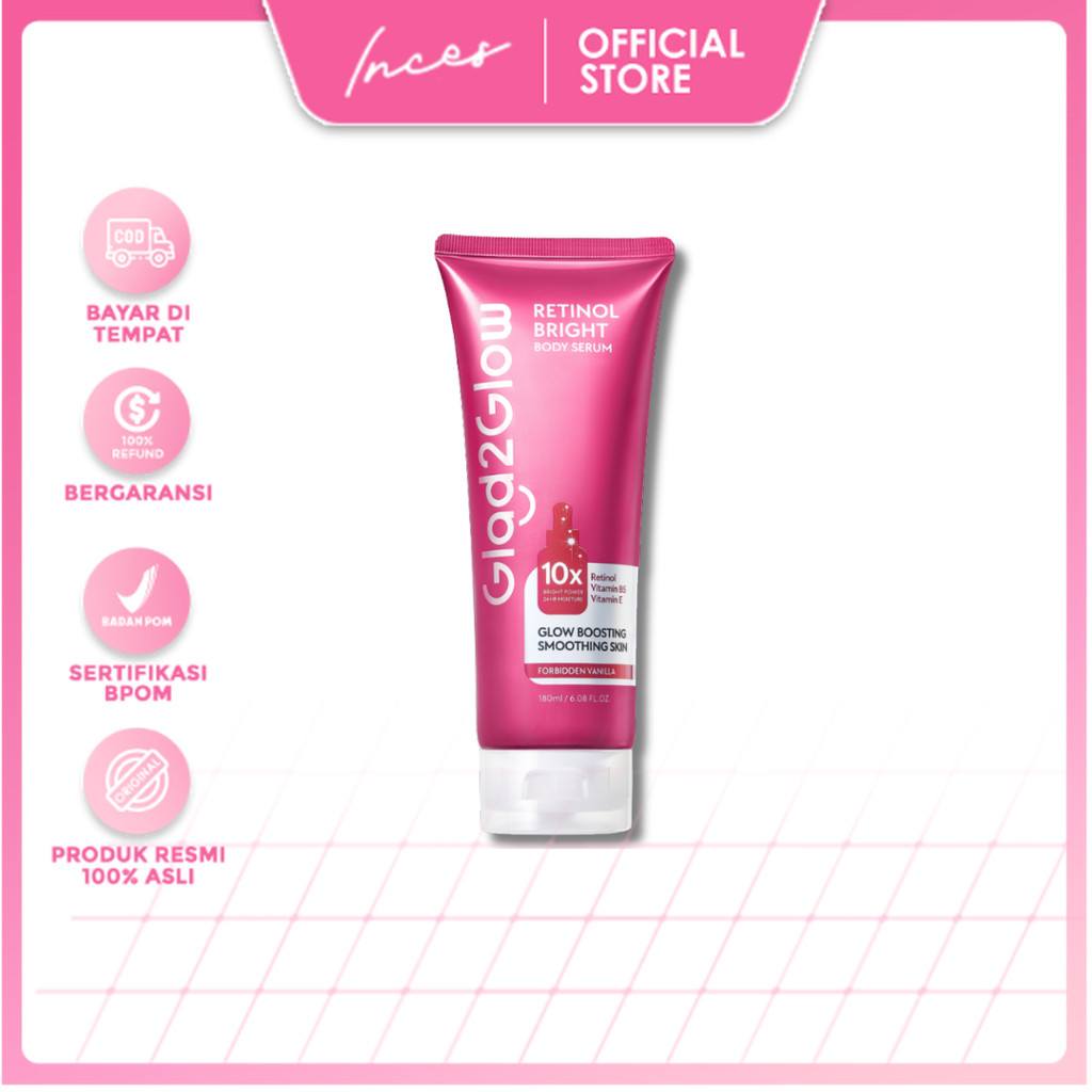 inces - [New Launch ] Glad2Glow Retinol/Niacinamide Bright Body Serum Body Lotion 10X