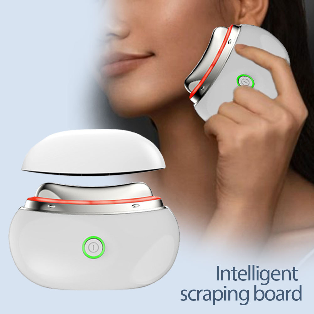 Perawatan Wajah Pemijat Getar Elektrik untuk Kulit Sehat Wanita dengan 4 Mode Gua Sha