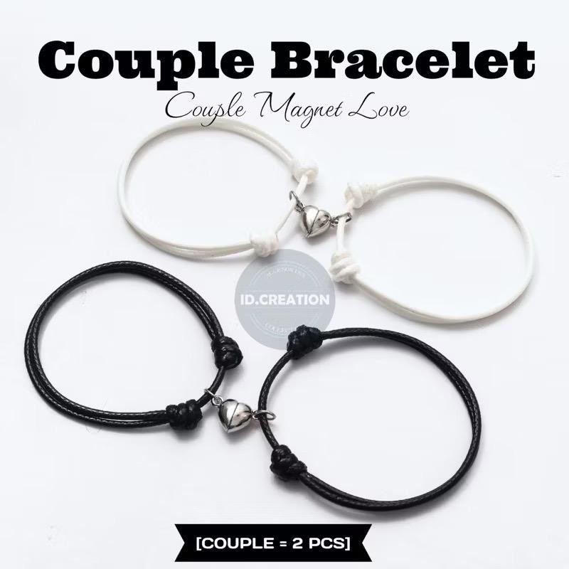 [Ayya ACC]- Gelang Couple Magnet Love Polos Minimalis Bracelets Korea