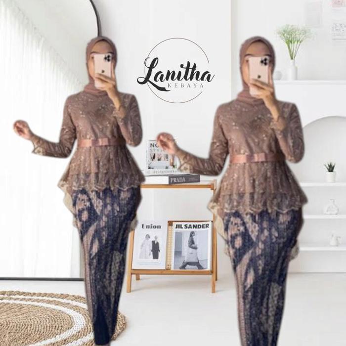 Setelan Kebaya Aurora Pita Kebaya Wisuda Kebaya Modern Kebaya Brokat Tille Setelan Kebaya Wanita Keb