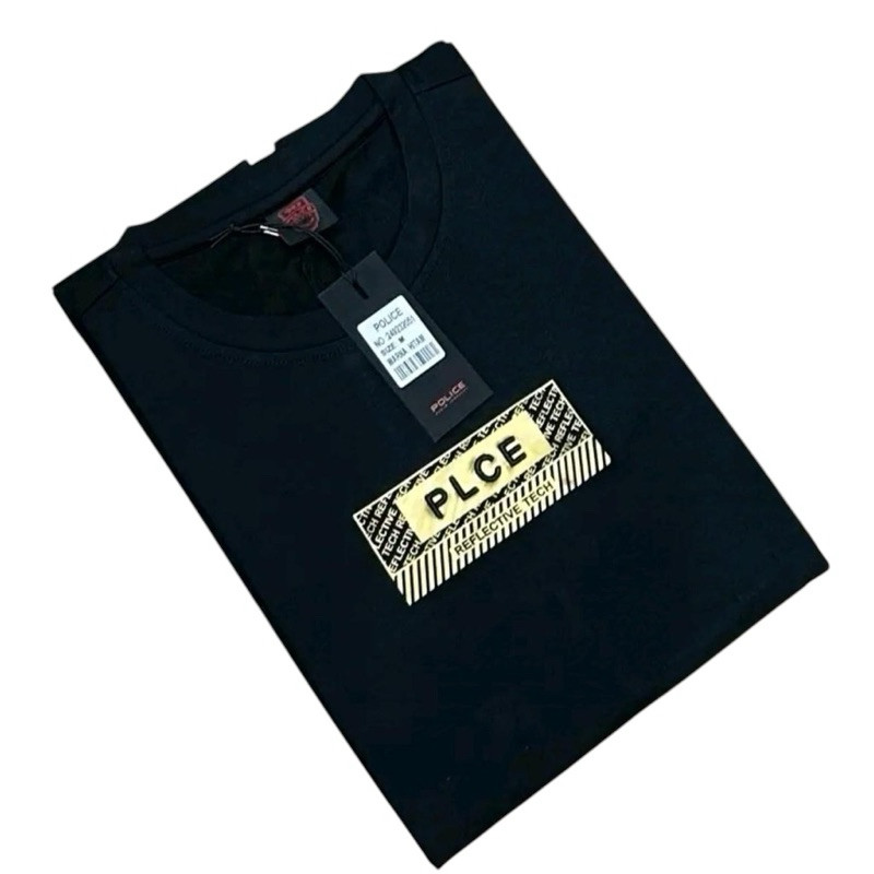 [ORIGINAL] Kaos Oblong Pria Police HUGO 100% Original – Hitam, Premium, Fit Body NYAMAN DAN BERKUALI