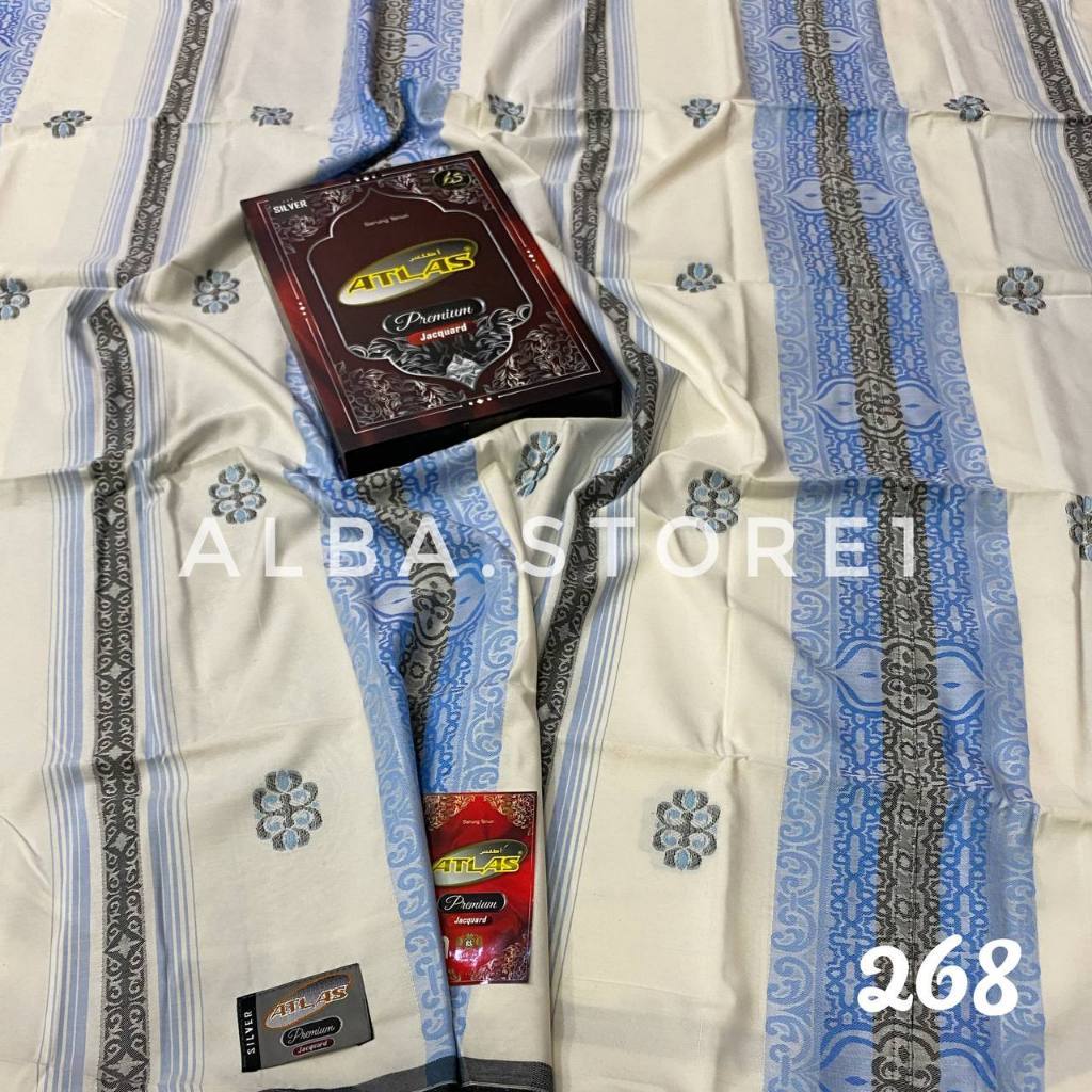 New Deals [Baru] Sarung Atlas Premium Jacquard Songket Super Atlas Premium Super Songket Silver