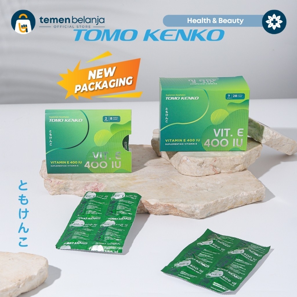 [ FLASH SALE ] Tomo Kenko Tomokenko Natural Vitamin E 400 IU Kemasan Box / Sleeve / Strip