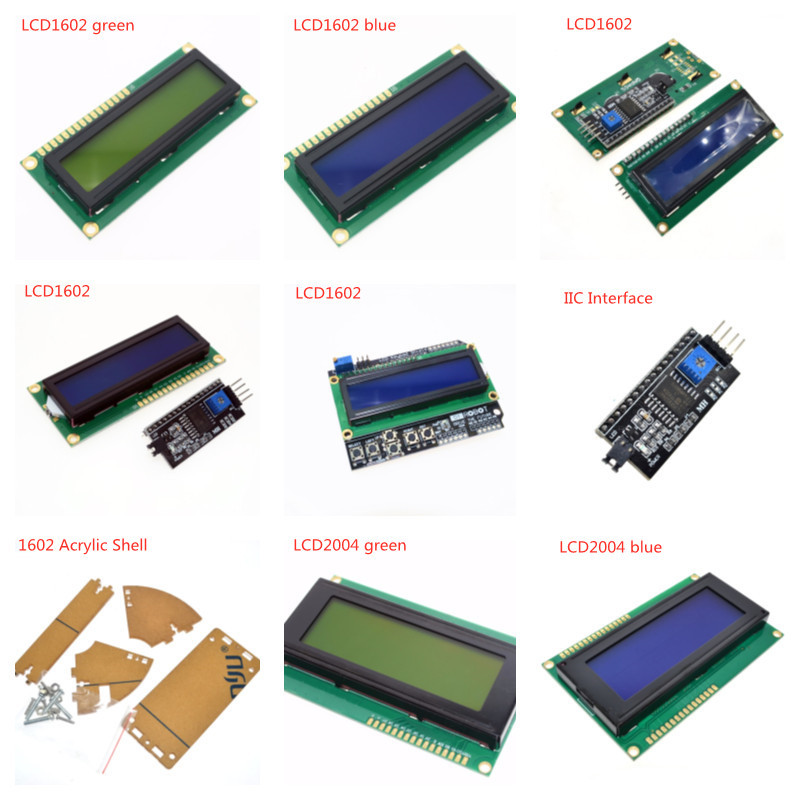 New LCD1602 LCD2004 1602 module 16x2 Character LCD splay Module HD44780 Controller blue blacklight