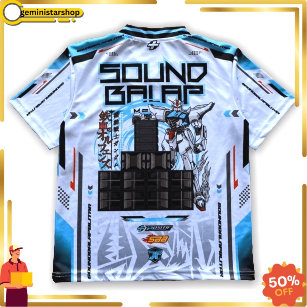 BISA COD Positif Merch Baju Kaos Jersey Sound System Microcool Premium Sound Balap Robot GMS