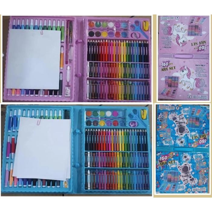 Promo Barangunik2021 - Crayon Set 208 Alat Mewarnai Warna Set 208pcs Pensil Warna Krayon Set - 208Pi