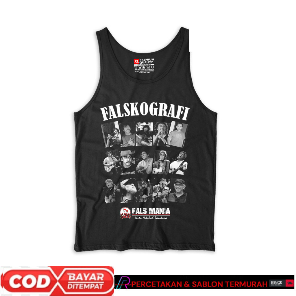 REDSTOREMERCH Kaos Oblong Lekbong Pria Iwan Fals Falskografi | Baju Lekbong Iwan fals | Tshirt Lekbo