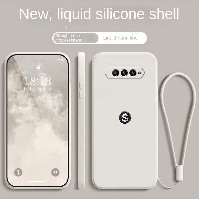 Straight Edge Liquid Silicone Case for Xiaomi Black Shark 4 BlackShark 3 4 4s 5 Pro TPU Soft Shockpr