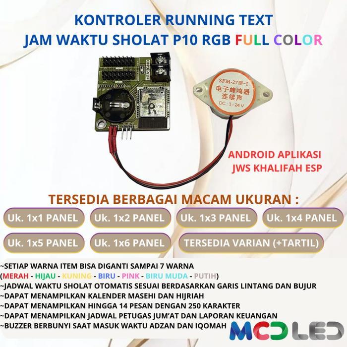 KONTROLER JWS WIFI P10 RGB FULL COLOR - uk 1x3 panel, HANYA JWS