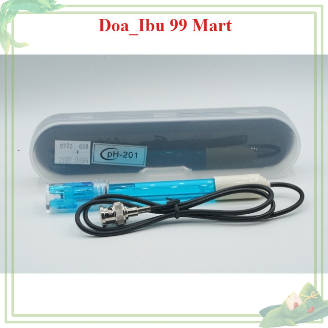 Pengukur pH Akuarium, Sensor pH, dan Elektroda pH Elektroda pH-201 dengan Konektor BNC untuk
