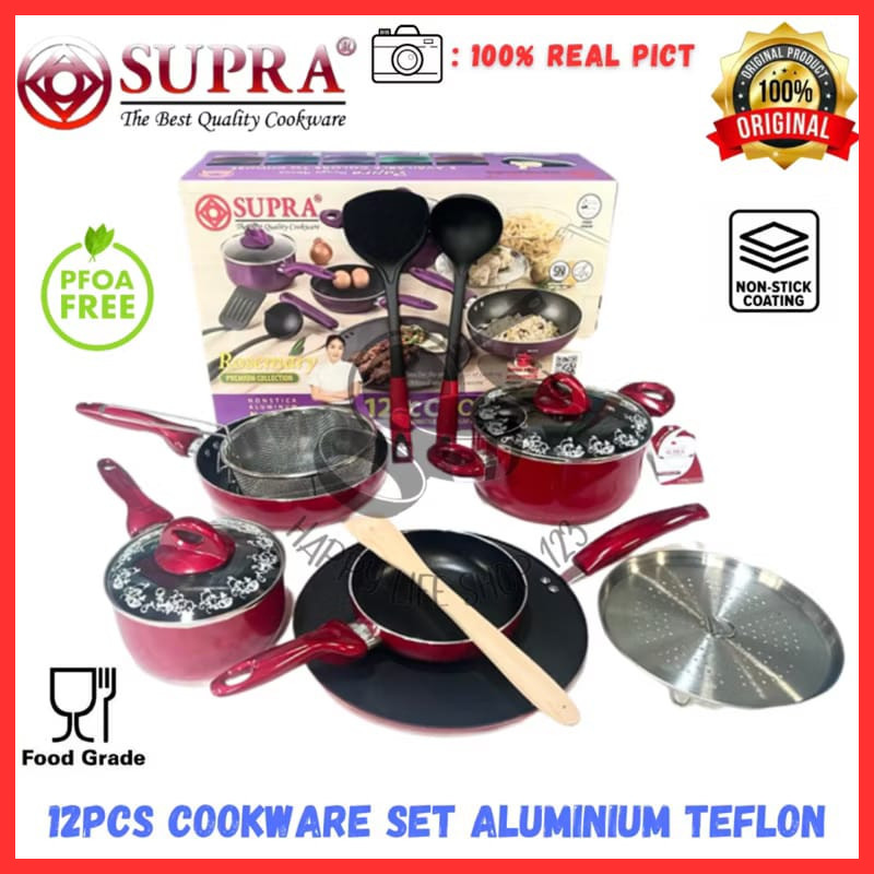 SUPRA Cookware set 12pcs Aluminium Teflon