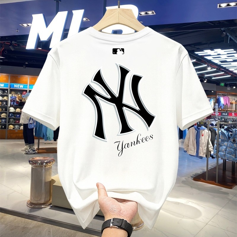 . NY Kaos Original Resmi NY T-shirt Desain Sporty Klasik Bahan Katun Nyaman Sepanjang Hari