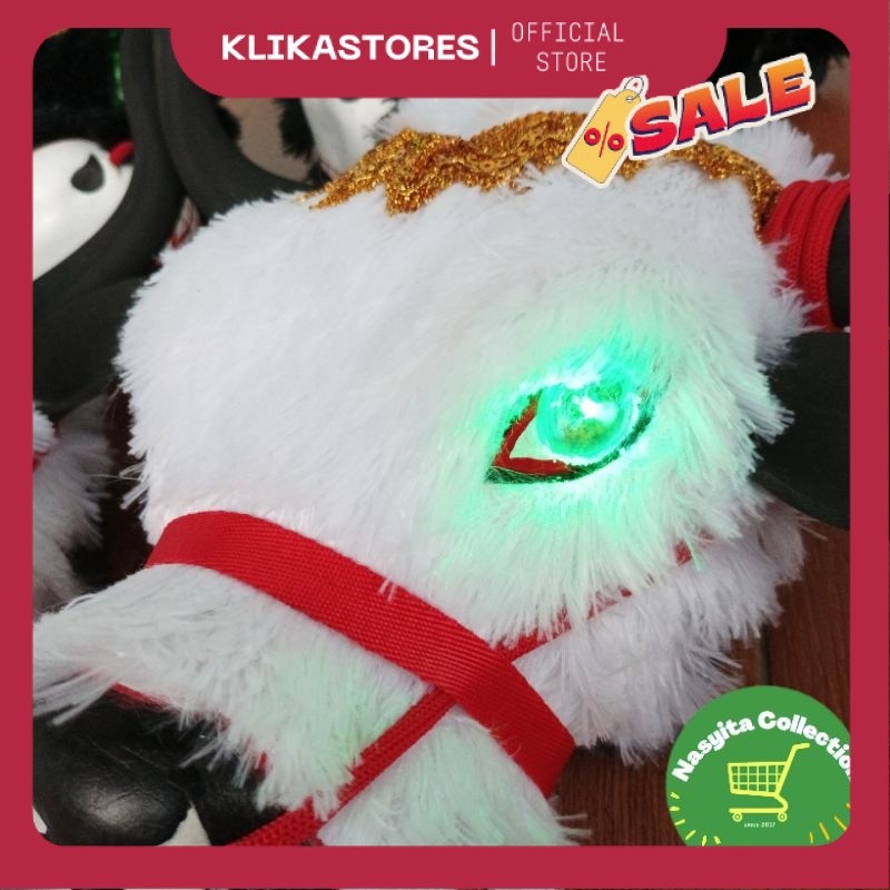 Mainan Banteng Anak Bahan Spon - Bantengan Mberot Bulu Rasfur Mata Nyala - Dolls, Toys BP