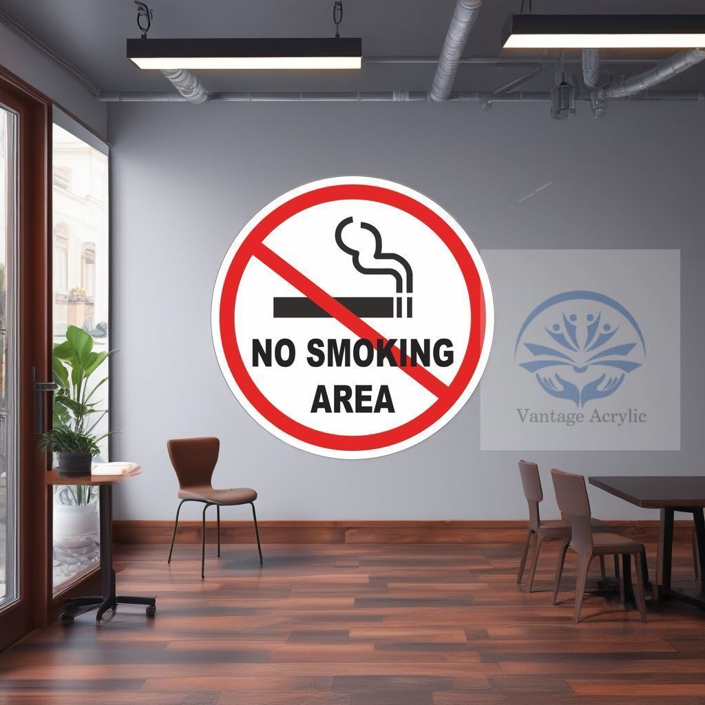 VA No Smoking Sign akrilik, Lambang smoking area Akrilik