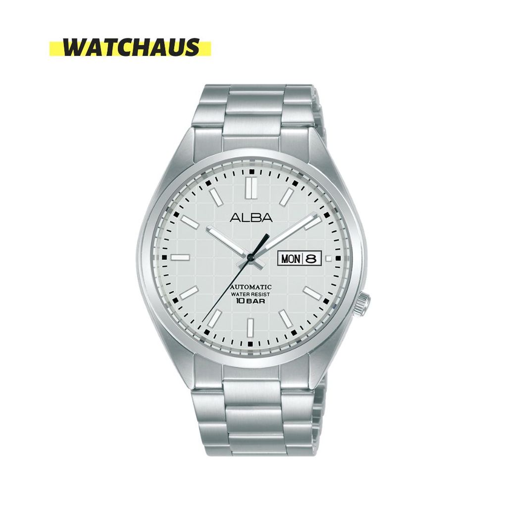JAM TANGAN PRIA ALBA AL4329 AL4329 X1 AUTOMATIC SILVER STAINLESS STRAP