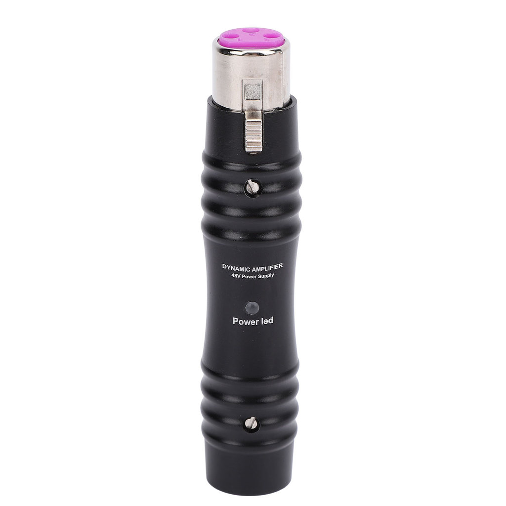 Dynamic Microphone Preamplifier Professional Noise Cancellation 48V XLR Mic Preamp for Mixer Karaoke