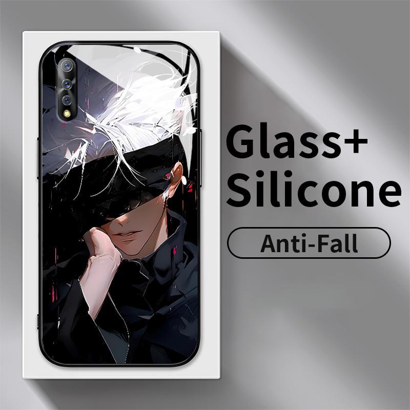Case For VIVO S1 Pro Prime S10e S12 S16 S16e S17 S17t S18 Glass Kaca Slikon Back Unik Jujutsu Kaisen