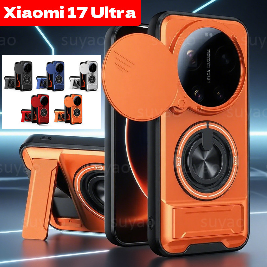 Untuk Xiaomi 17 Ultra Pro Max ProMax 2026 Casing Ponsel Lensa Kamera Tempat Jendela Geser Casing Xia