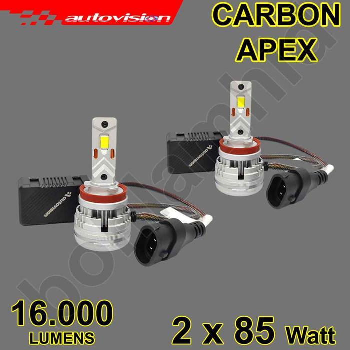 Lampu LED Mobil Autovision Carbon LX H11 H16 H8 126Watt 13000Lumens - APEX H4 85W