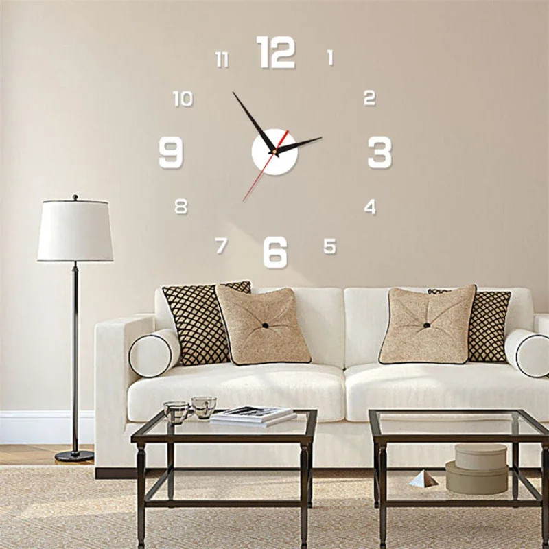 Luminous Digital Clock DIY Stereoscopic Wall Clock Silent Clock Living Room Bedroom Wall Clock Home 