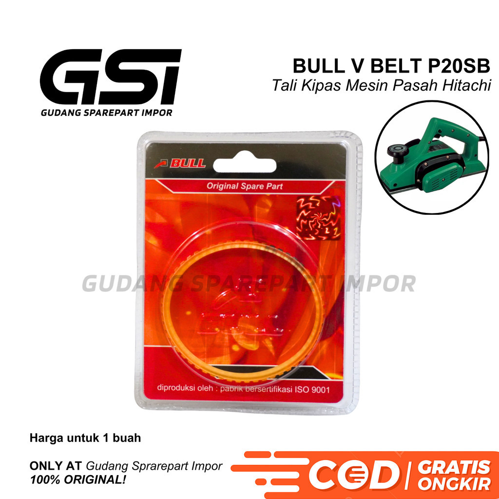 Bull V Belt untuk Mesin Pasah Hitachi P20SB / P20ST / Tali Kipas P20SB / Van Belt P20SB