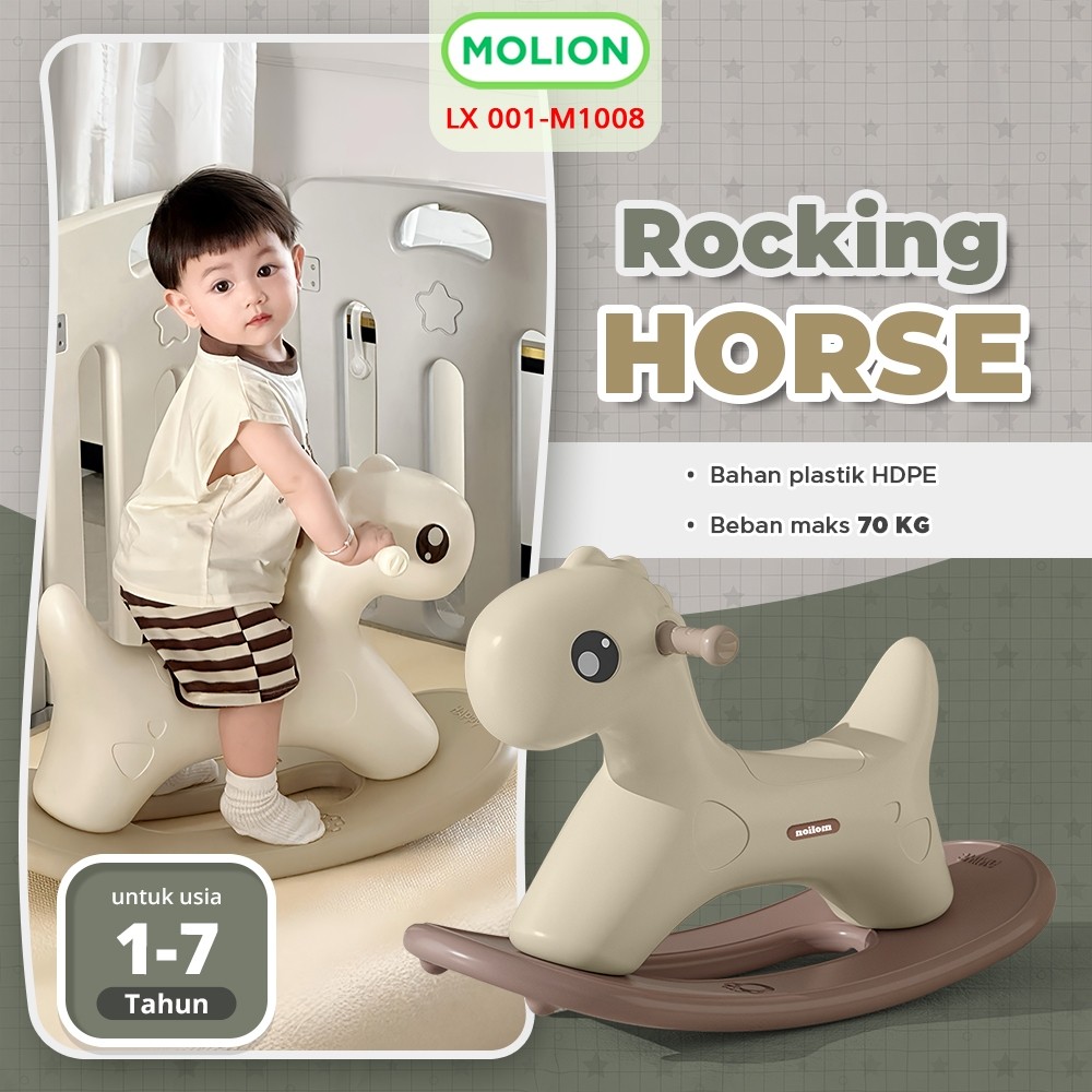 SUMERKAN MOLION Mainan Kuda Kudaan HDPE Rocking Horse Kuda Goyang Plastik Mainan Anak Jungkat Jungki