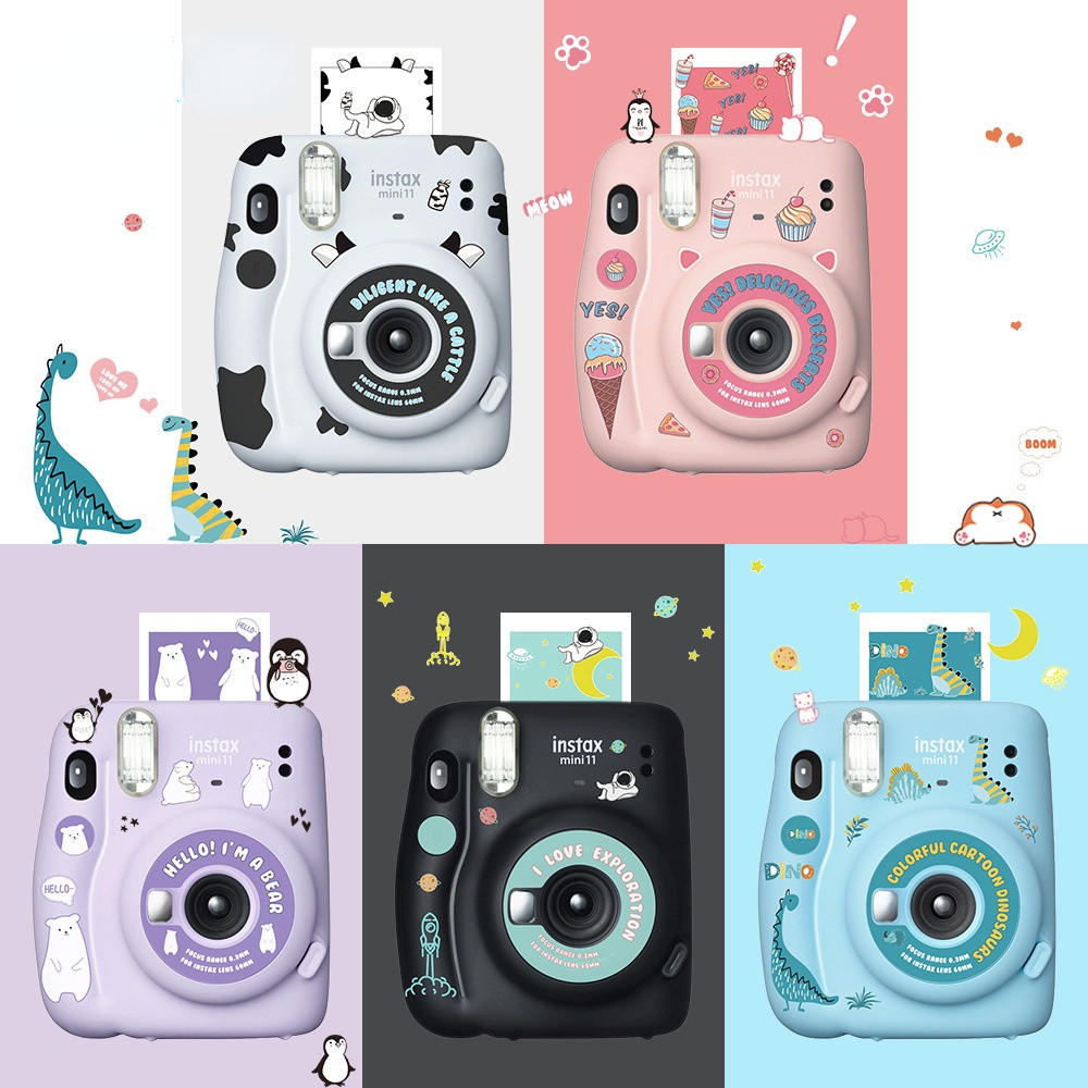 Fujifilm tax Mini 11 tant Camera With Creative Y Body Sticker Cute Cartoon Space Animal Series Set t