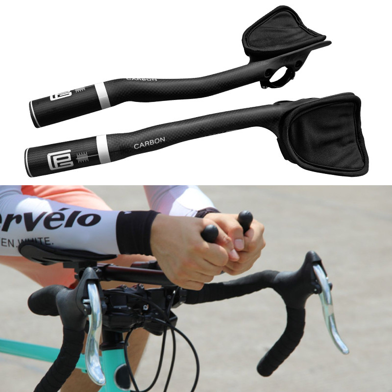 Full Carbon Fiber Road Bicycle Handlebar Highway Rest Put Handlebar Aero Carbon TT Bike Handle Bars 