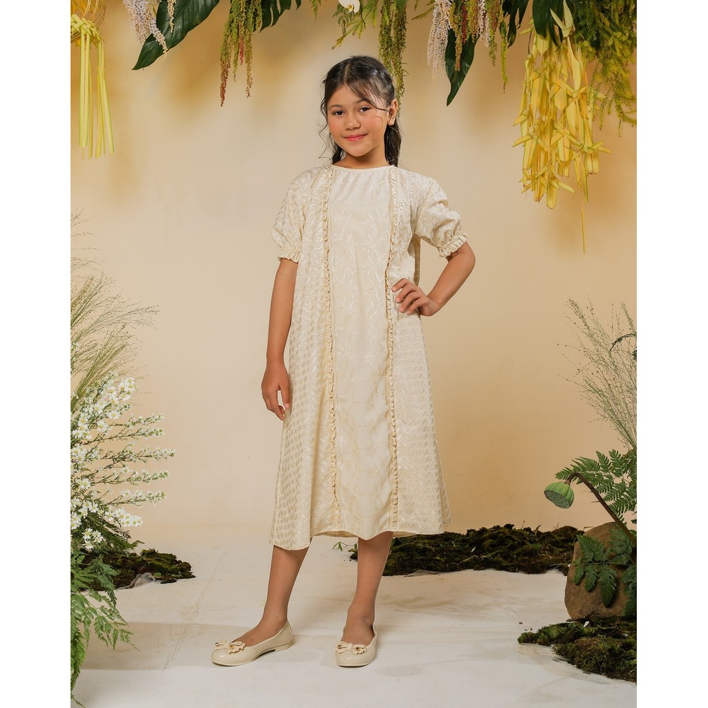 Muda Official Praya Dress Anak - Cream