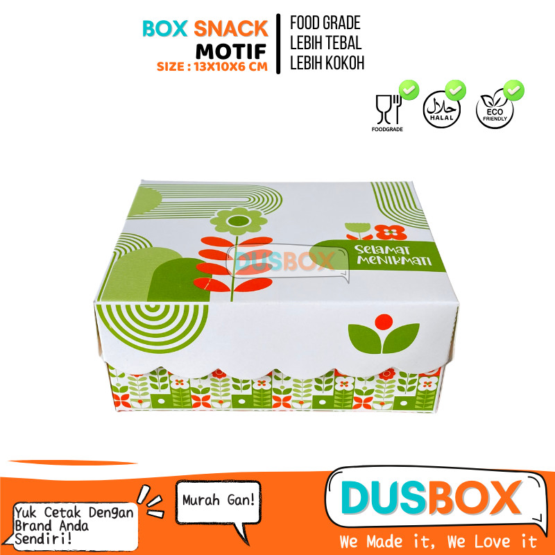 Dus Snack | Box Snack | Dus Snack Motif | Box Snack Ukuran 13x10x6 | Dus Snack Serbaguna | Dus Snack