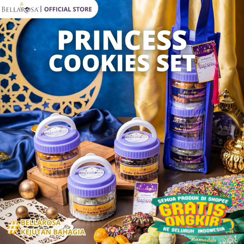 Paket Kue Kering Bellarosa / Hampers Lebaran Bellarosa - Parcel Lebaran Bellarosa / Bingkisan Elegan