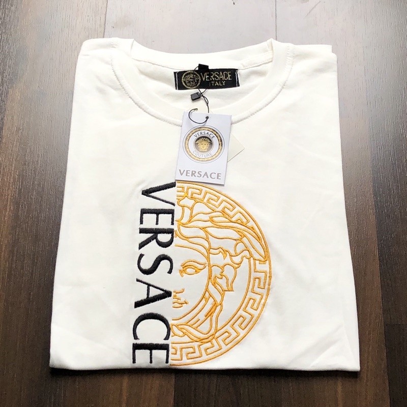 KAOS VERSACE - CUT FACE PUTIH MIRROR 1:1 ORIGINAL TSHIRT PRIA & WANITA